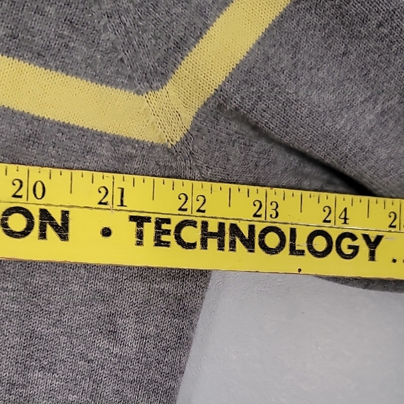 Old Navy Gray and Yellow Fitted Ribbed 3/4 Sleeve Sweater Dress - Picture 5 of 8